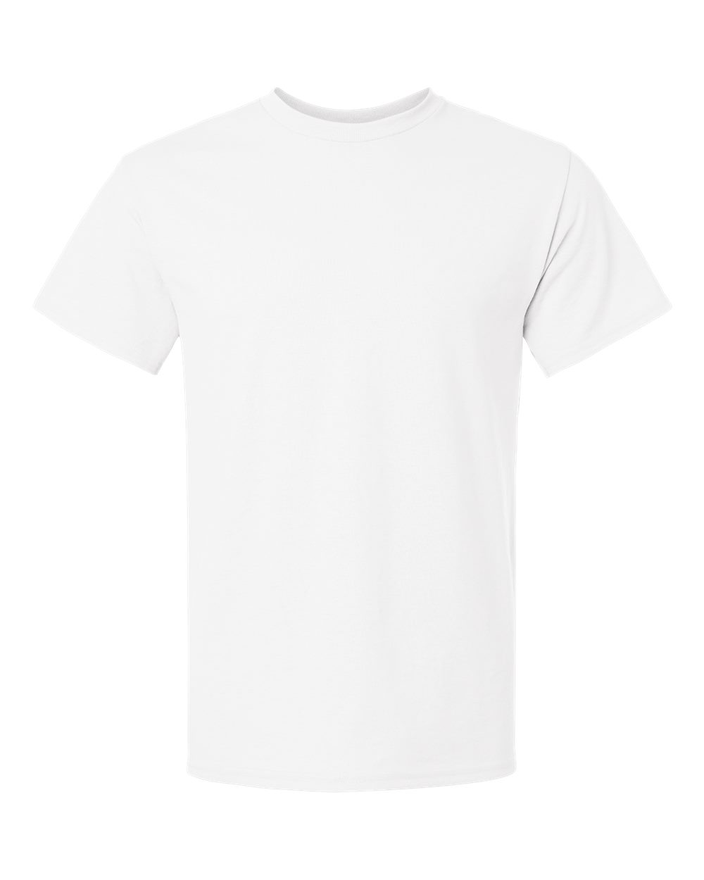 Gildan 8000 DryBlend T-Shirt in White, front view