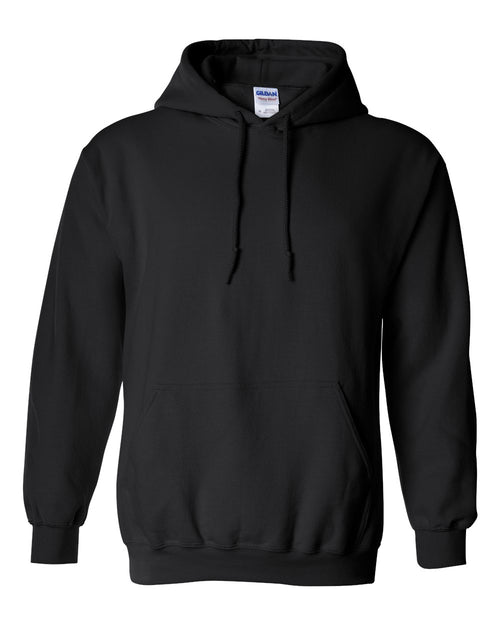 Gildan 18500 Heavy Blend Hooded Sweatshirt in Black, front view