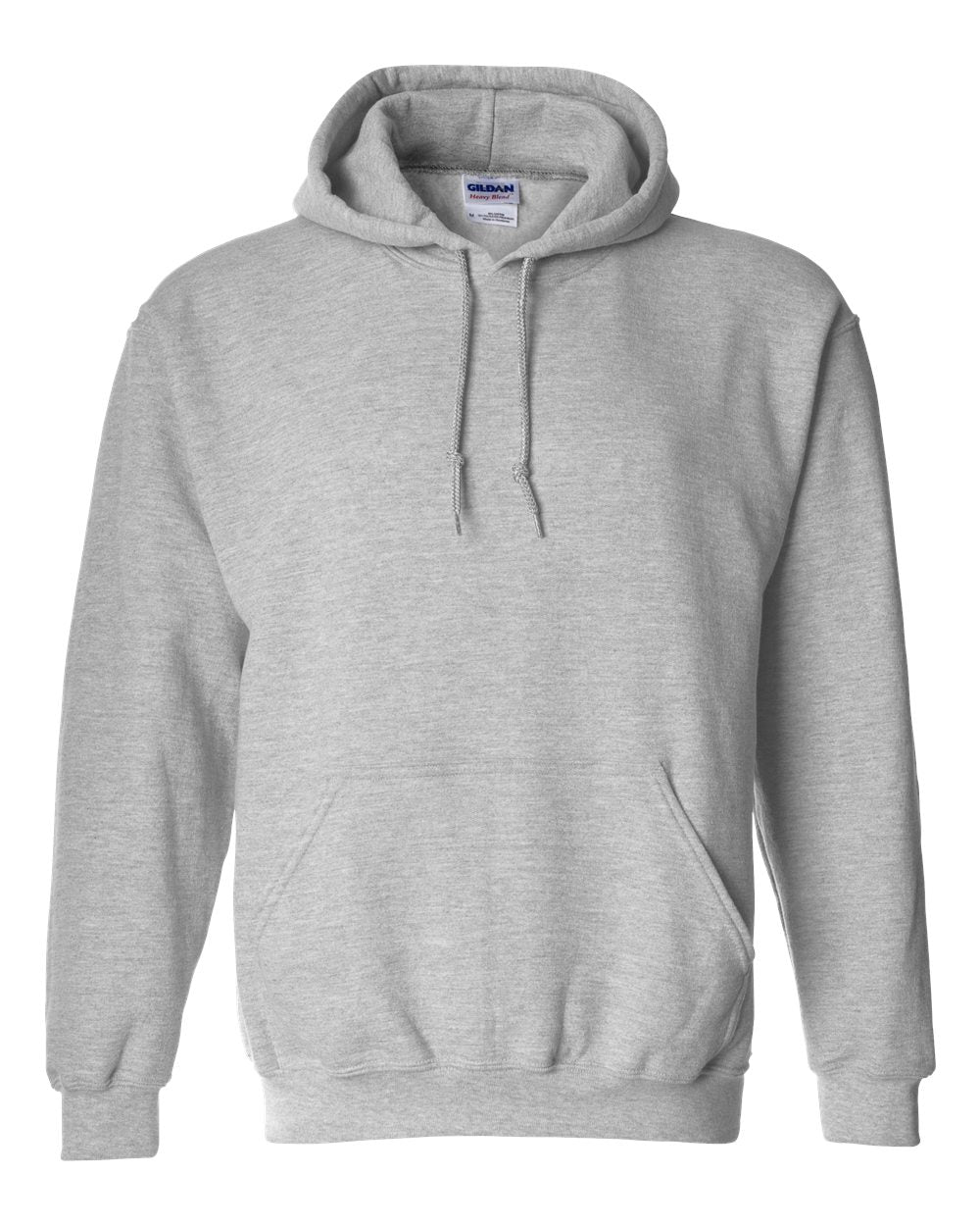Gildan 18500 Heavy Blend Hooded Sweatshirt in Sport Grey, front view