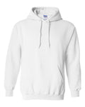 Gildan 18500 Heavy Blend Hooded Sweatshirt in White, front view